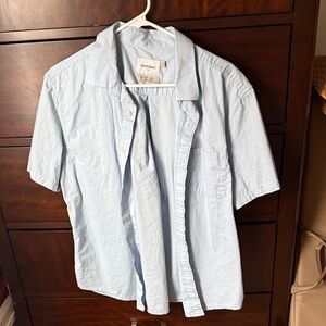 Goodfellow & Co Light Blue Short-Sleeve Casual Button-Down Shirt